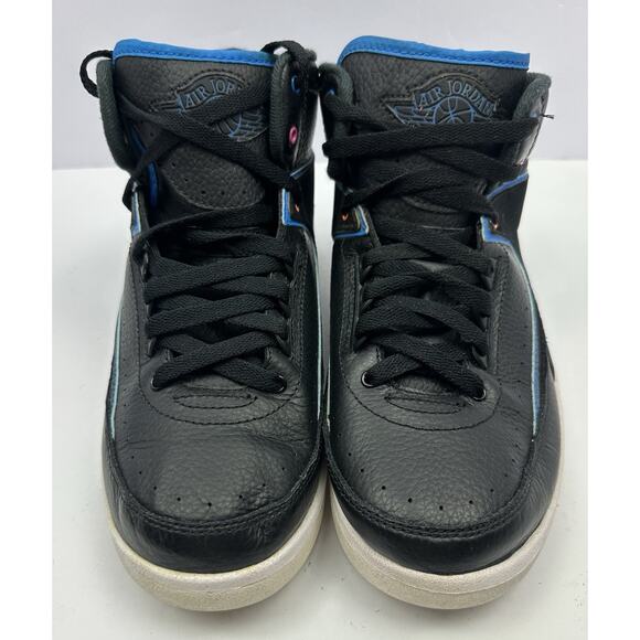 NIKE AIR JORDAN II 2 Retro BG Radio Raheem Size 7Y Black Blue White 834276-015 - Picture 3 of 10